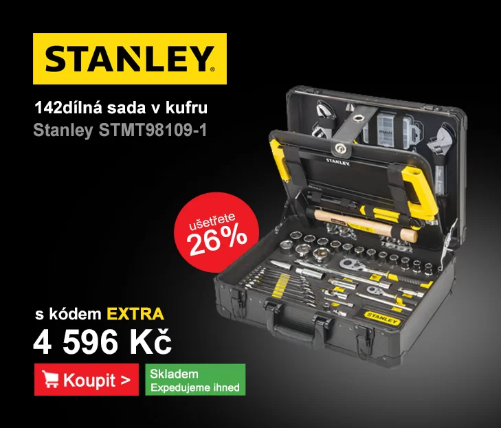 142dílná sada v montážním kufru Stanley STMT98109-1