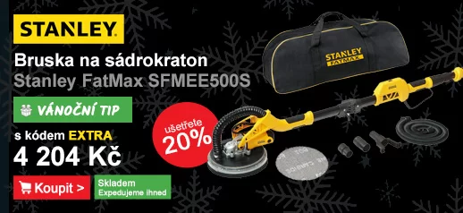 Excentrická bruska na sádrokarton s teleskopickou rukojetí Stanl