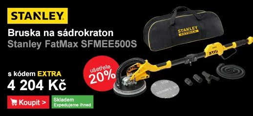 Excentrická bruska na sádrokarton s teleskopickou rukojetí Stanl