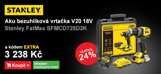 Aku bezuhlíková vrtačka V20 18V 2x2,0Ah Stanley FatMax SFMCD725D