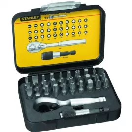 1/4" 32-dílná sada bitů s mini ráčnou Stanley 1-13-904