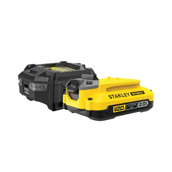 Akumulátor V20 18V 2,0Ah a nabíječka 1,25A Stanley FatMax SFMCB10D1