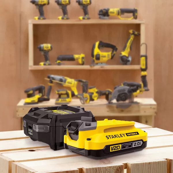 Akumulátor V20 18V 2,0Ah a nabíječka 1,25A Stanley FatMax SFMCB10D1