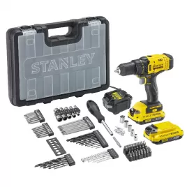 Aku vrtačka se sadou 100ks příslušenství V20 18V 2x2,0Ah Stanley FatMax SFMCD700D2A
