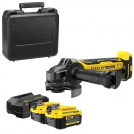 Aku úhlová bruska 125mm V20 18V 2x4,0Ah Stanley FatMax SFMCG700M2K