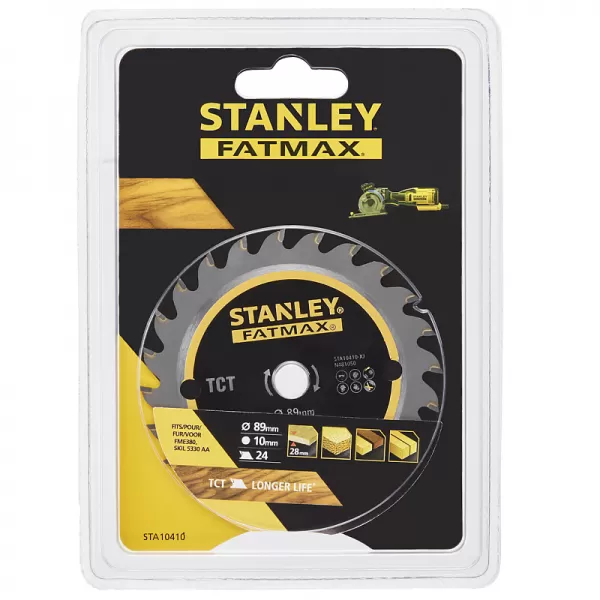 Pilový kotouč na dřevo TCT 89 x 10 mm, 24 zubů Stanley STA10410